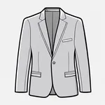 light gray cotton blazer image